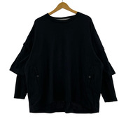 UNDERCOVER 25ss コットンガーゼ レイヤードカットソー 2 ブラック UC1E4804-2