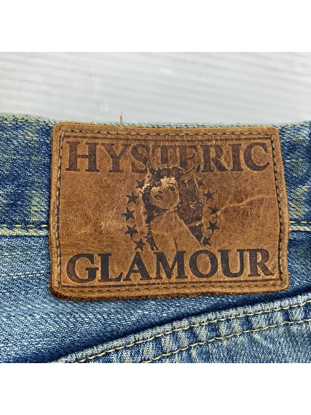 HYSTERIC GLAMOUR デニム・ジーンズ 0211AP08 クラッシュ加工 (実寸35)