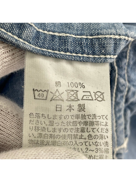or slow 長袖シャツ VINTAGE FIT CHAMBRAY WORK SHIRT (3)