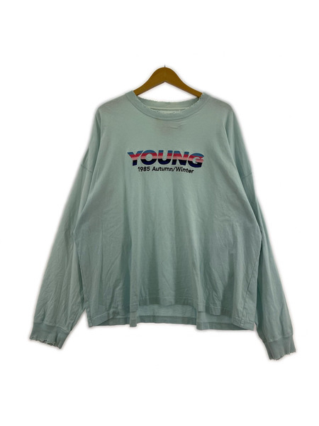 DAIRIKU 長袖Tシャツ・カットソー YOUNG Embroidery Tee 水色