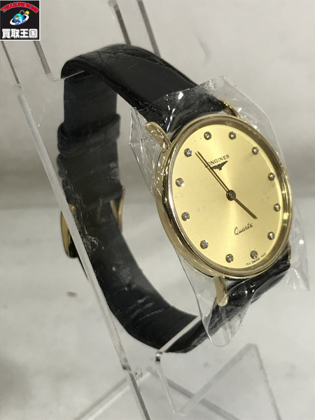 メンズQZ LONGINES/750/ラウンドウォッチ/12PD/社外ベルト[値下]