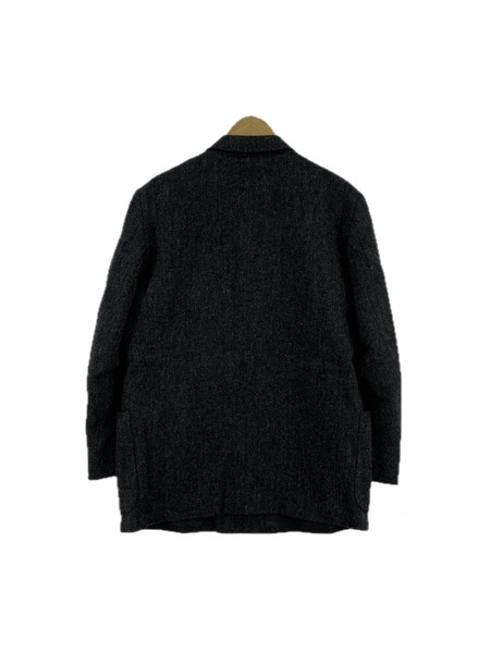 COMME des GARCONS HOMME 80s 肩抜キ ツイードダブルブレストジャケット グレー
