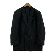 COMME des GARCONS HOMME 80s 肩抜キ ツイードダブルブレストジャケット グレー