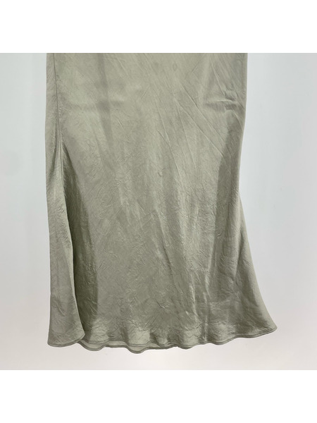 ロングスカート CITYSHOP ストレッチサテンスカート シルバー(36)