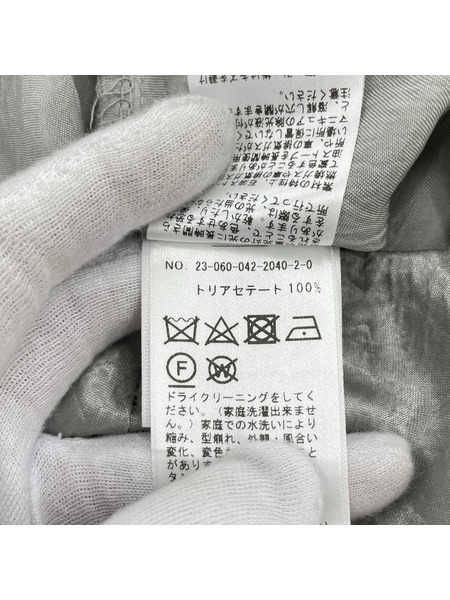 ロングスカート CITYSHOP ストレッチサテンスカート シルバー(36)