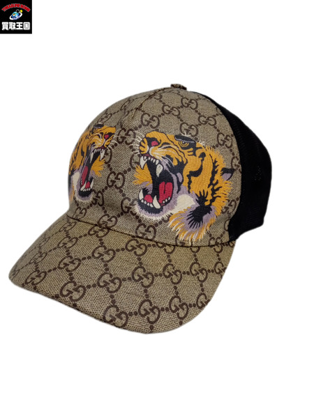 GUCCI GGスプリーム タイガー メッシュキャップ