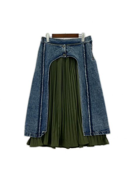 ロングスカート MICALLE MICALLE デニムプリーツスカート[値下]