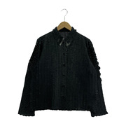 ISSEY MIYAKE 長袖シャツ 鱗プリーツシャツ/BLK