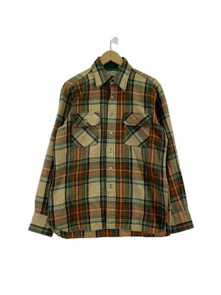 PEN FIELD 長袖シャツ 80's  ウールチェックネルシャツ[値下]