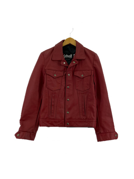 schott レザージャケット レザー トラッカージャケット (34)RED