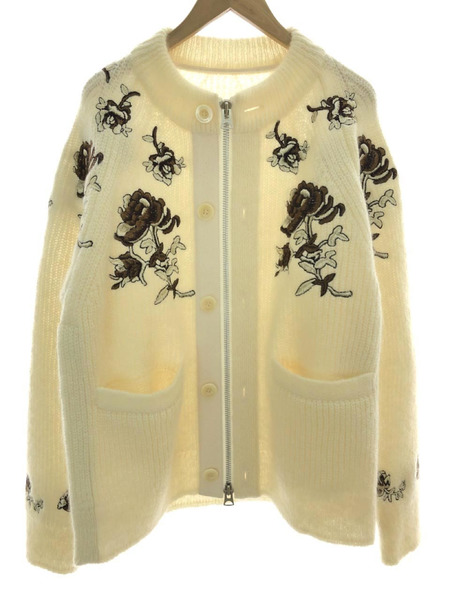 定価134000円sacai Flower Embroidery Knit Cardigan