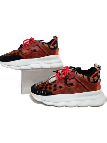 靴 VERSACE チェーンリアクション スニーカー レオパード