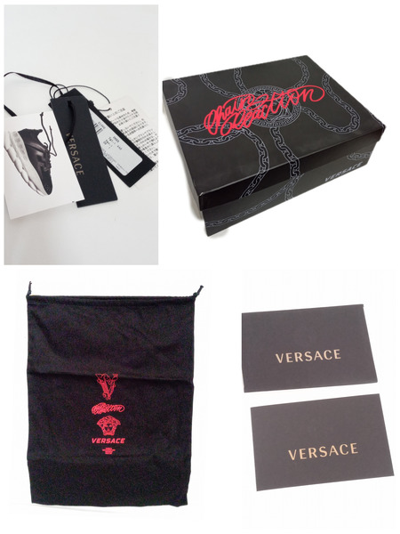 靴 VERSACE チェーンリアクション スニーカー レオパード