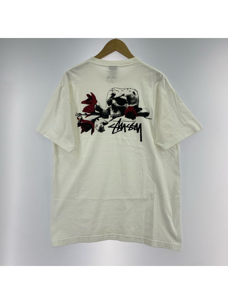 STUSSY 半袖Tシャツ・カットソー 00s 赤文字タグ MEXICO SKULL FLOWER (L)