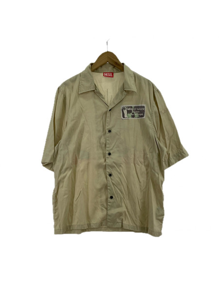 DIESEL S-BRACK-B-EPBR ビジュースタッズシャツ 46 ベージュ