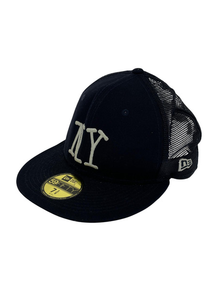 STUSSY×NEW ERA ショーンフォント NYロゴ キャップ ネイビー[値下]
