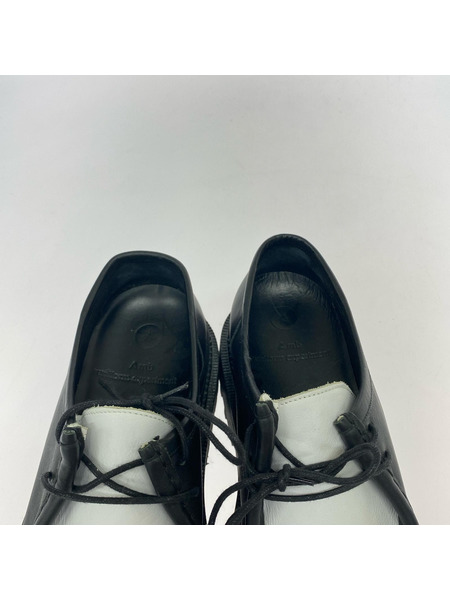 uniform experiment シューズ Amb バイカラー レザーチロリアンシューズ 41 黒 白
