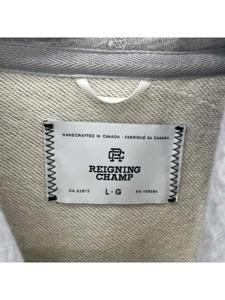 REIGNING CHAMP パーカー プルオーバーパーカ L グレー