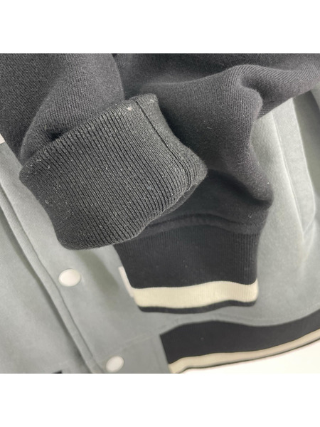 STUSSY ジャケット スウェットスタジャン 青 M