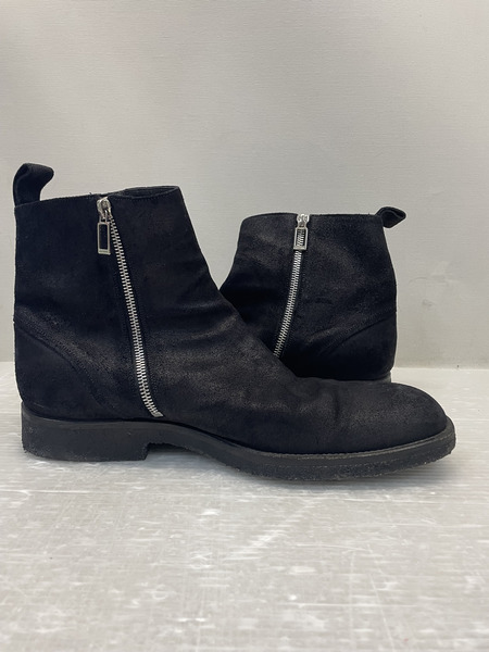 Dior HOMME サイドジップ オイルドスエードブーツ 44 ブラック