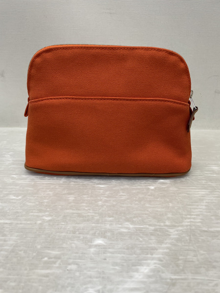 HERMES キャンバス ボリードポーチ オレンジ