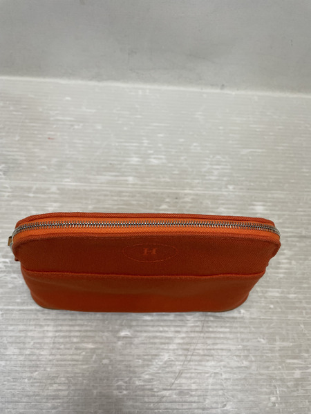 HERMES キャンバス ボリードポーチ オレンジ