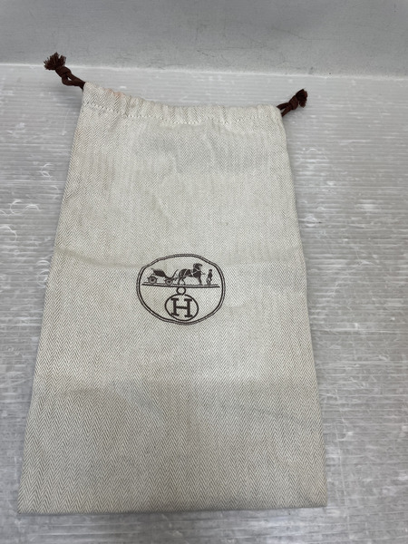 HERMES キャンバス ボリードポーチ オレンジ