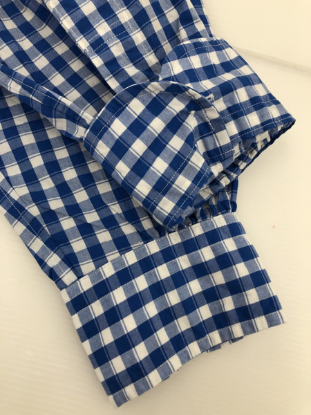 Porter Classic ROLL UP GINGHAM CHECK SHIRTS シャツ M ブルー[値下]