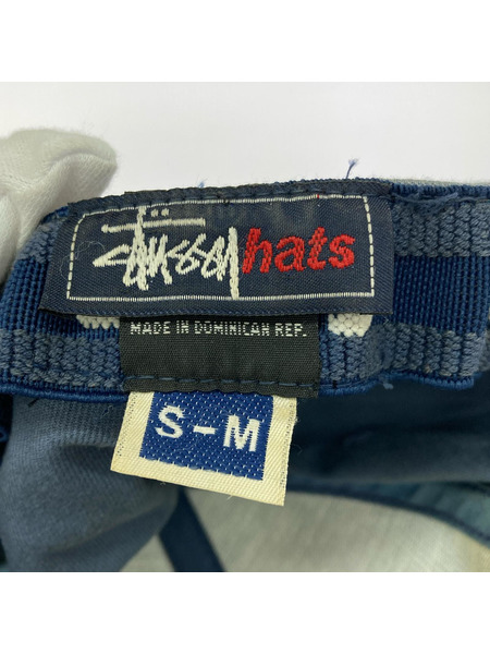 STUSSY キャップ 90-00s 紺タグ SYロゴ ネイビー S-M
