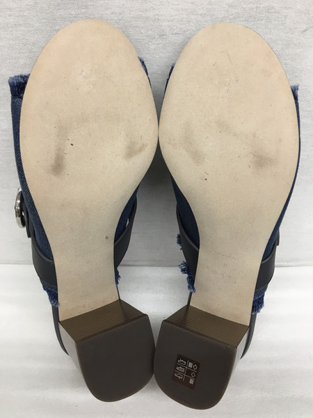 靴 COACH REINA 70 DENIM SANDAL (8)