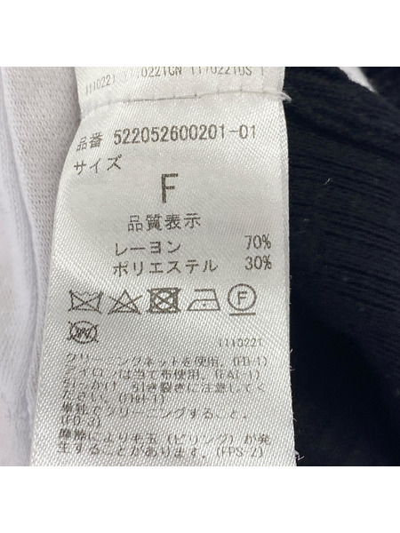 UN3D. ノースリーブワンピース ノースリーブニットワンピース ブラック (F)