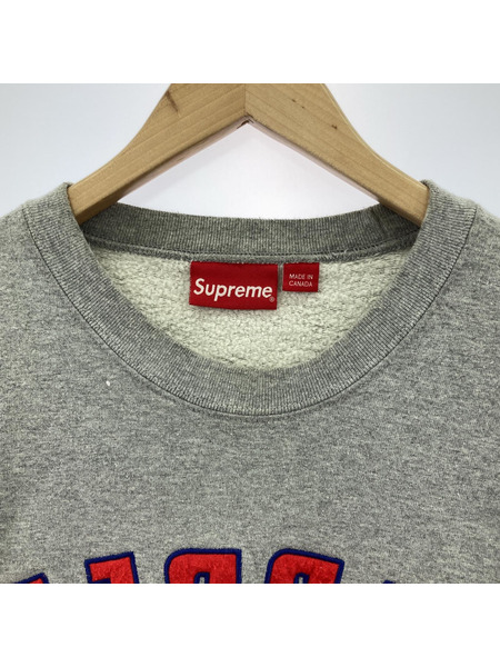 Supreme スウェット・トレーナー 21SS Stacked Logo Crewneck GRY XL[値下]