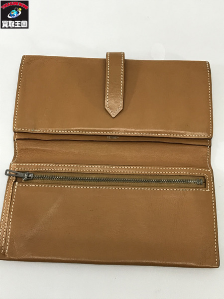 HERMES 長財布 ベアンスフレ 茶  I刻　4N