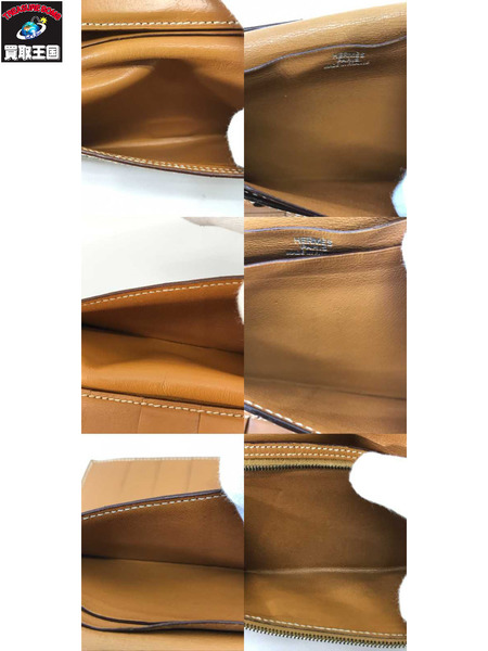 HERMES 長財布 ベアンスフレ 茶  I刻　4N