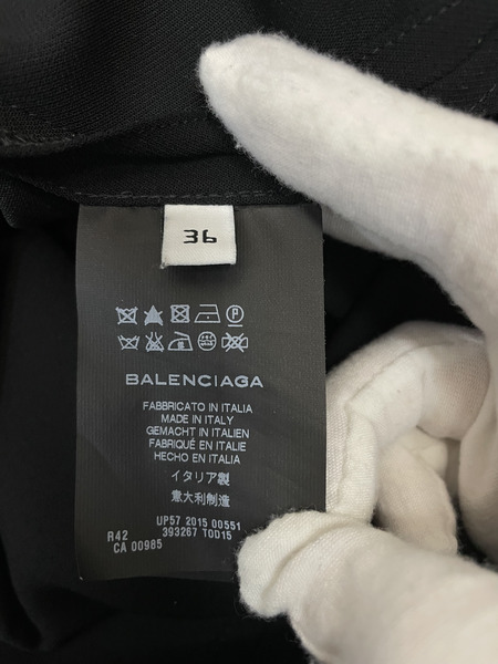 BALENCIAGA 16SS ギャザーデザインワンピース 36 黒