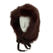 KIJIMA TAKAYUKI LONG FAUX FUR HOOD 茶
