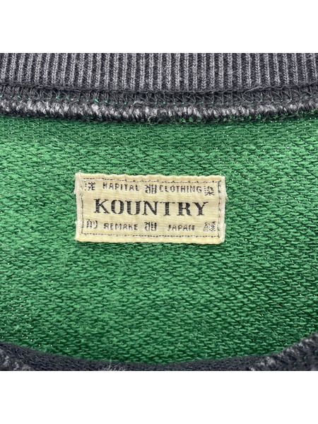 KAPITAL スウェット・トレーナー KOUNTRY Bone Crew Neck Sweat 2TONE