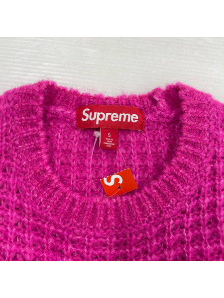 ニット・セーター SMALL LOGO WAFFLE SWEATER PINK