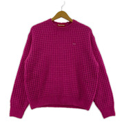 ニット・セーター SMALL LOGO WAFFLE SWEATER PINK