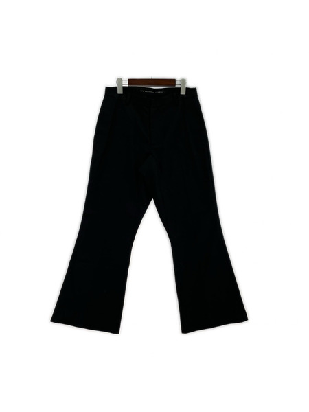 my beautiful land let パンツ ブーツカット センタープレス BLK