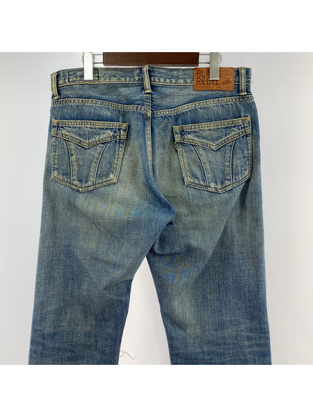 RUDE GALLERY BLACK REBEL CREEPER デニムパンツ W34L32[値下]