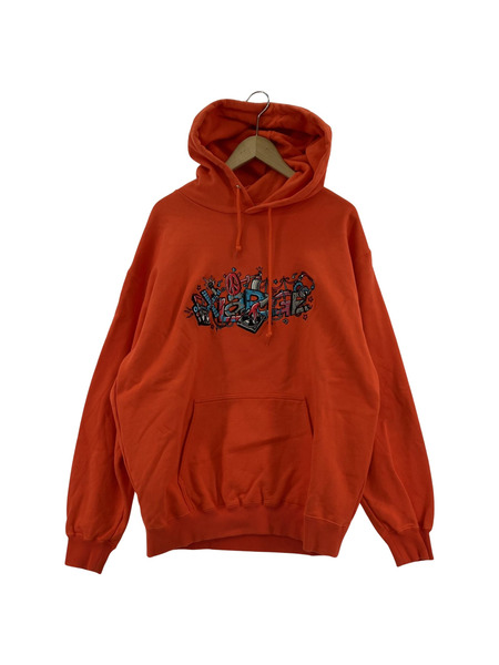 XLARGE パーカー TURN THE MUSIC ON HOODED SWEATSHIRT (L)