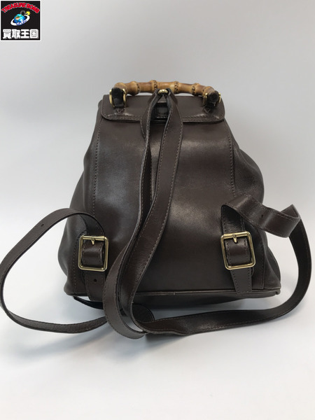 GUCCI グッチ オールド バンブー リュック レザー ブラウン オールド