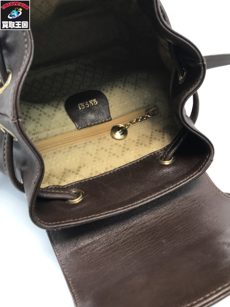 GUCCI グッチ オールド バンブー リュック レザー ブラウン オールド