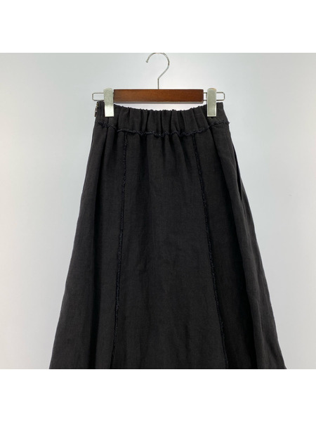ロングスカート YONFA リネン スカート グレー[値下]