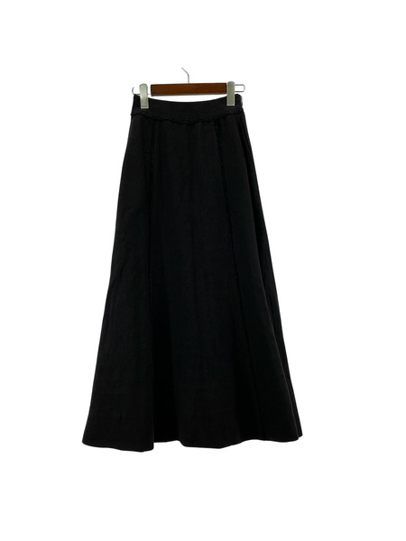 ロングスカート YONFA リネン スカート グレー[値下]