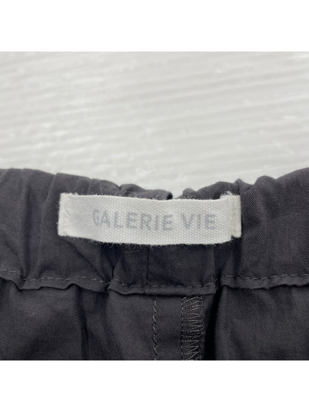 GALERIE VIE パンツ コンパクトコットンツイル サスペンダー付キパンツ 黒
