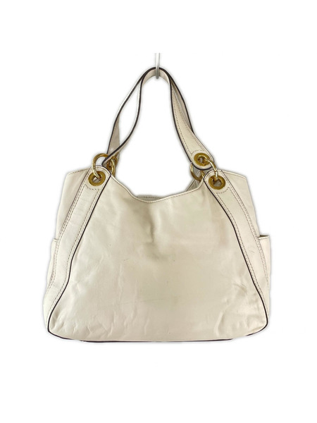 MICHAEL KORS ショルダーバッグ (E)白 レザー
