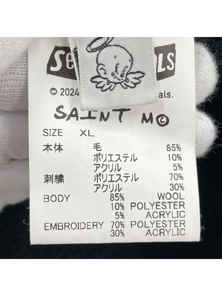 SAINT MICHAEL×Sex Pistols 24AW SP CREW KNT I AM A BLACK XL