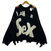 SAINT MICHAEL×Sex Pistols 24AW SP CREW KNT I AM A BLACK XL